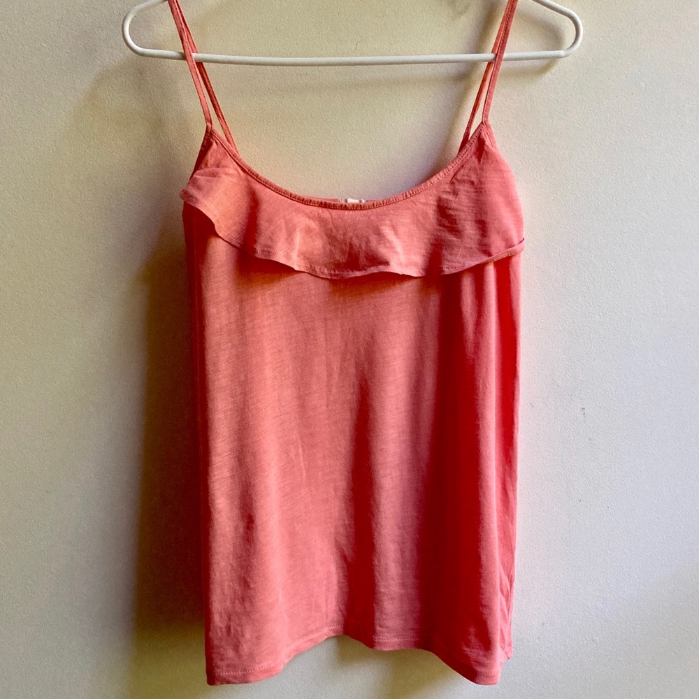 J Crew | ruffled cotton tank top / camisole